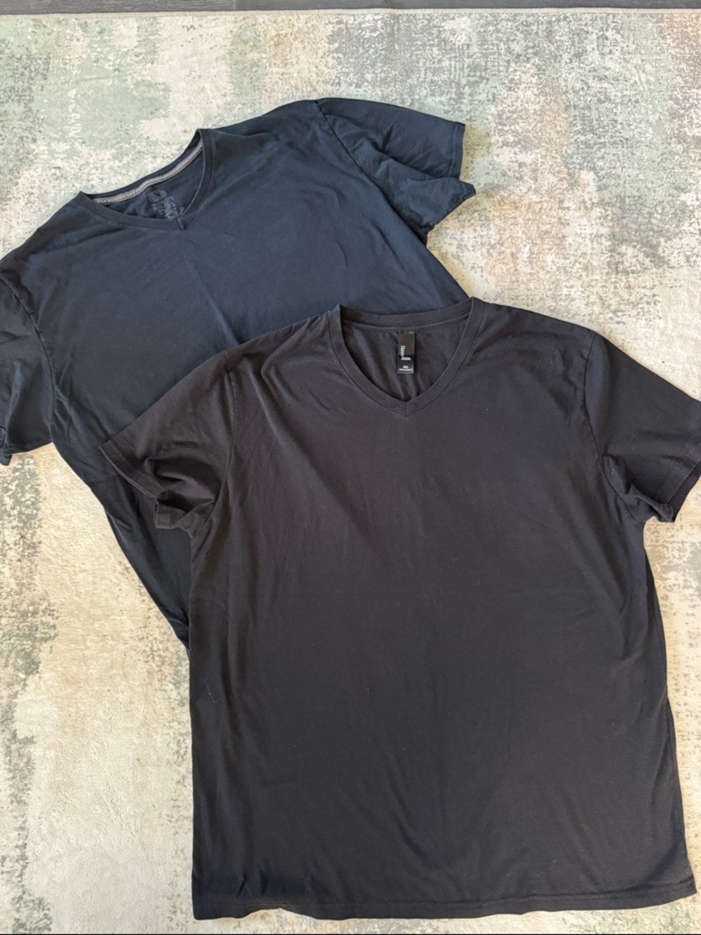 Bundle of Men's Black V-Neck T-Shirts